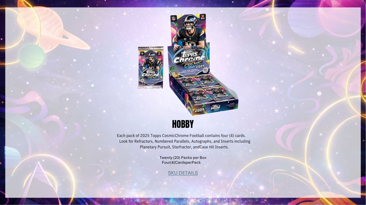 2025 Topps Chrome Cosmic Football Hobby Box