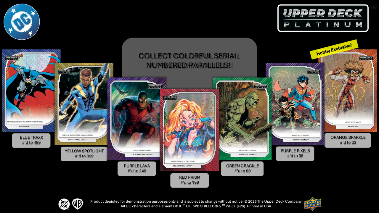 2026 Upper Deck DC Platinum Hobby Box (Pricing In Store Only)
