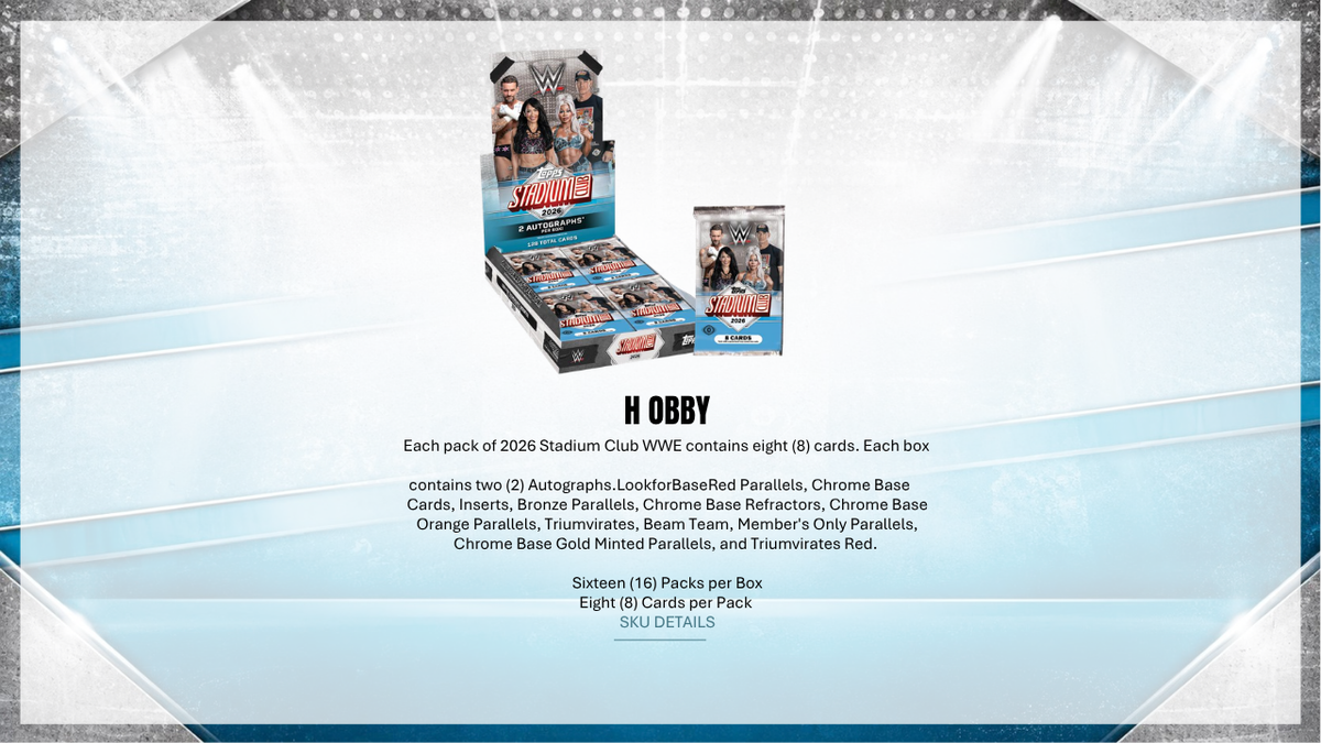 2026 Topps Stadium Club WWE Wrestling Hobby Box