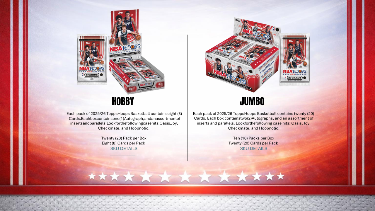 2025-26 Topps NBA Hoops Basketball Value Box