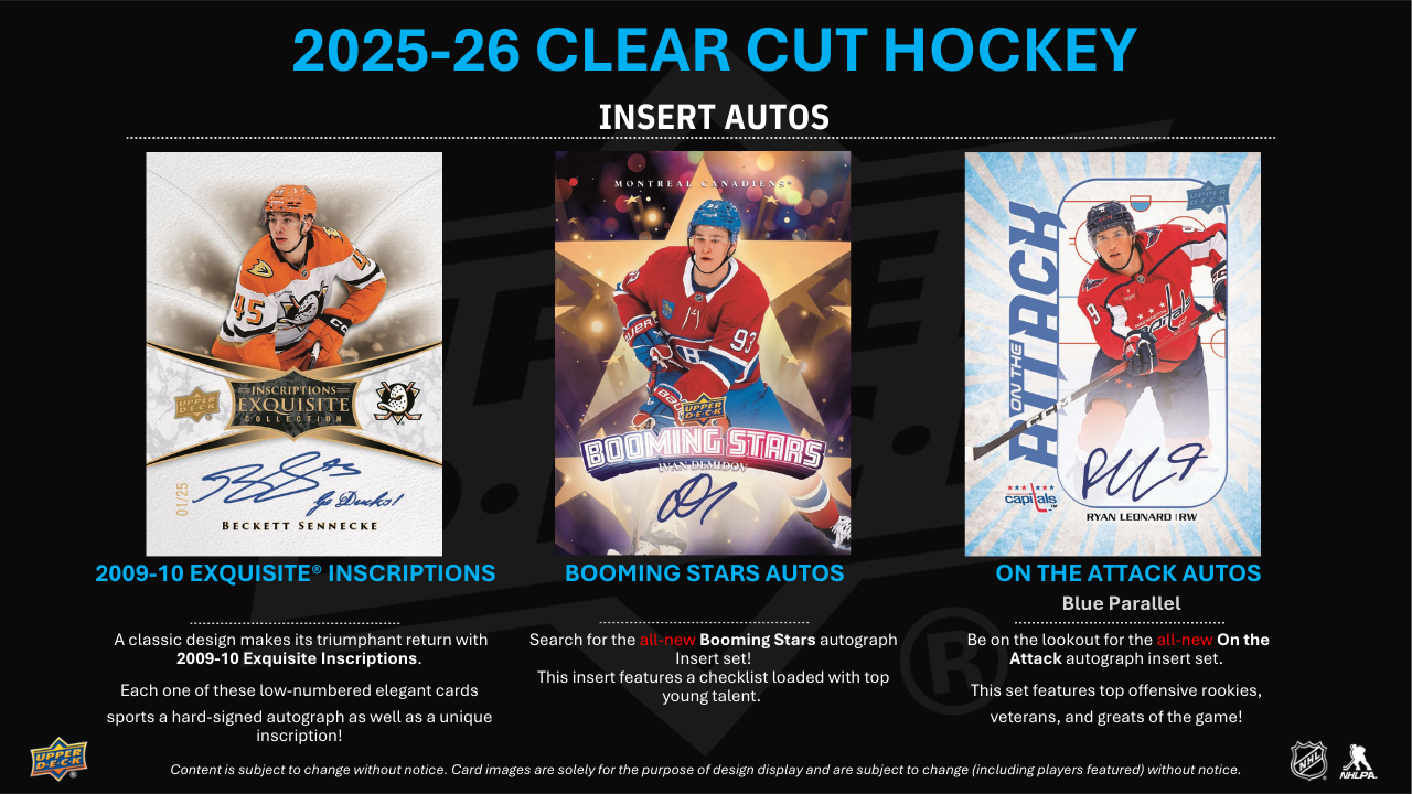 2025-26 Upper Deck Clear Cut Hockey Hobby Box (Pricing In Store Only)