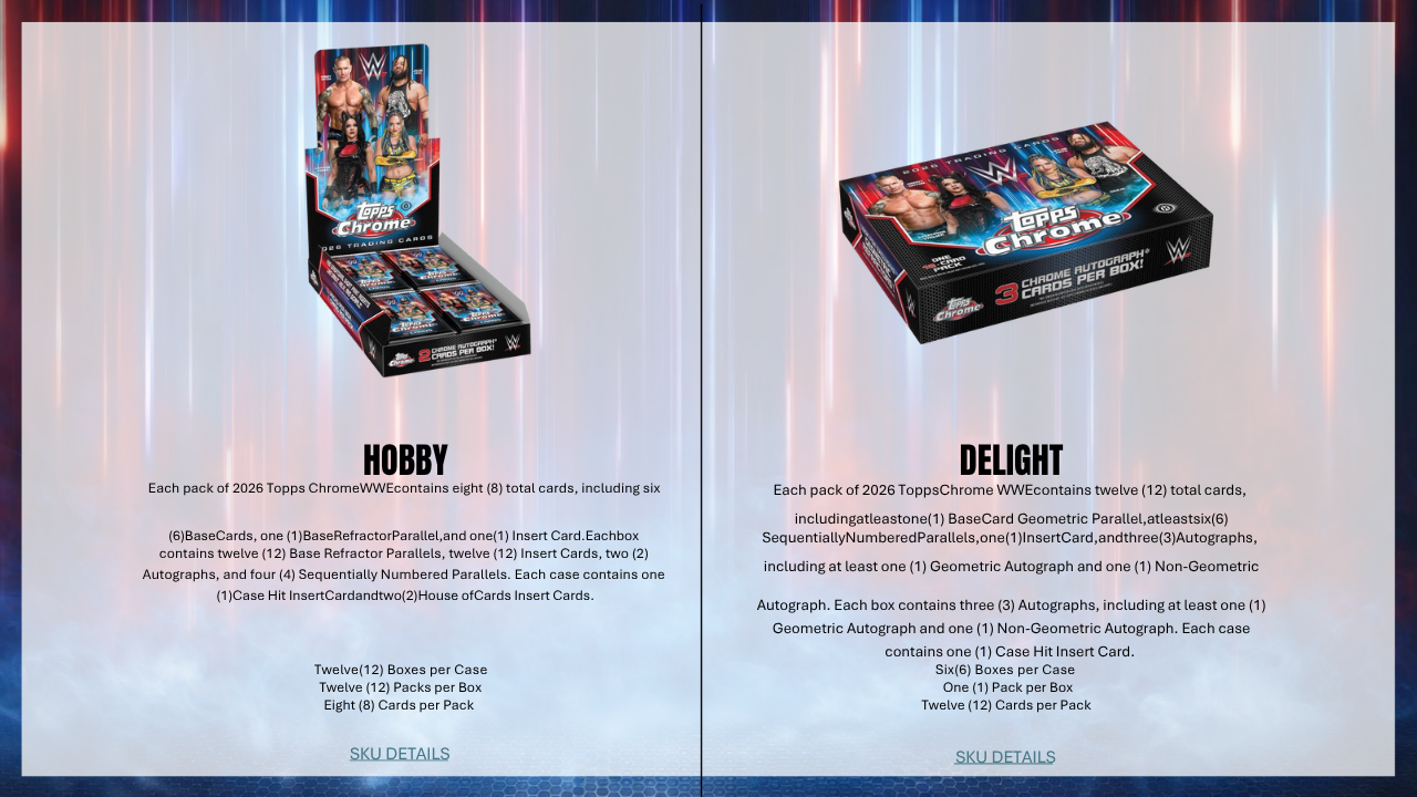 2026 Topps Chrome WWE Hobby Box