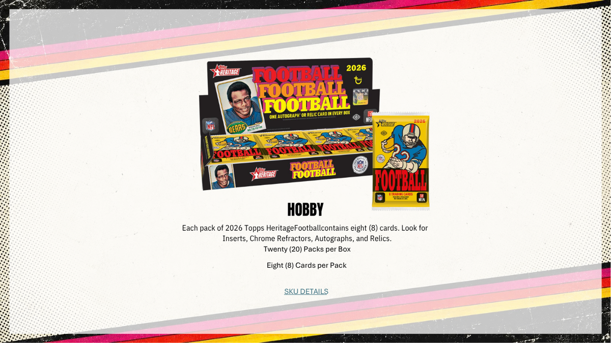 2026 Topps Heritage Football Mega Box