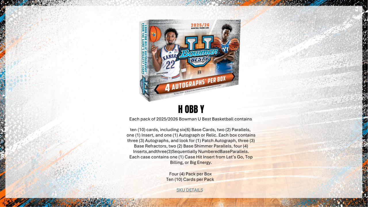 2025-26 Bowman University Best Basketball Hobby Box