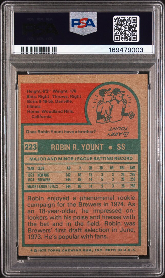 1975 Topps Robin Yount PSA 4 #223
