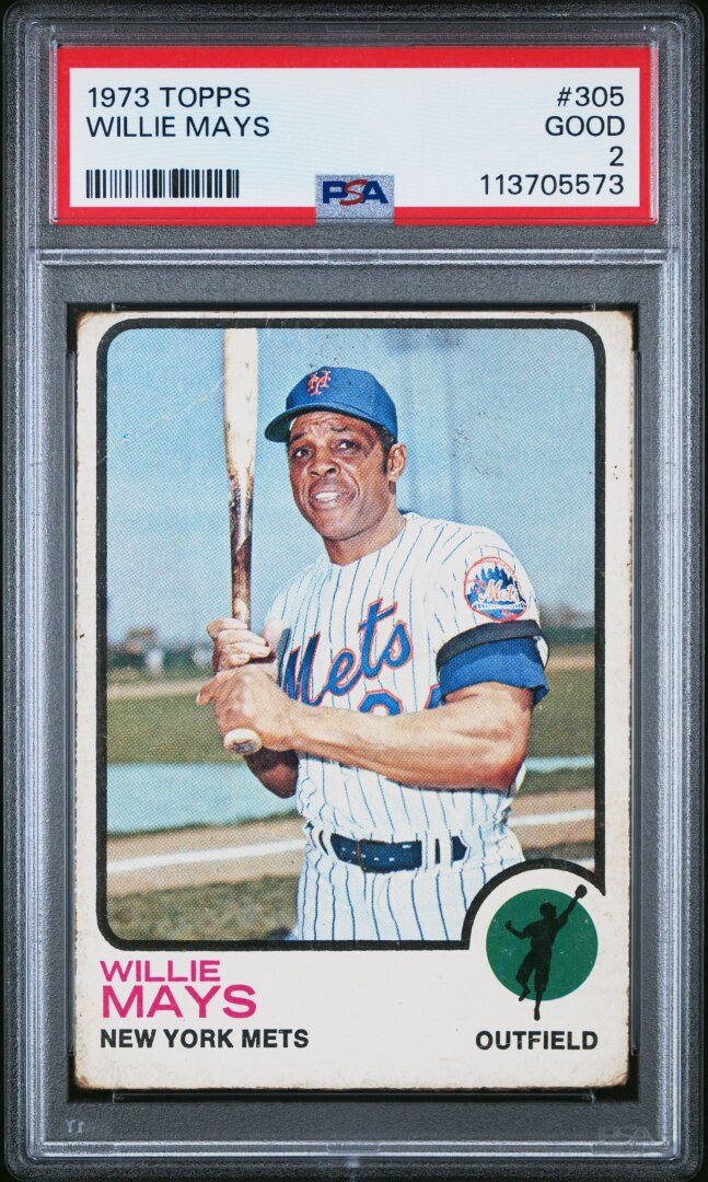 1973 Topps #305 Willie Mays PSA 2