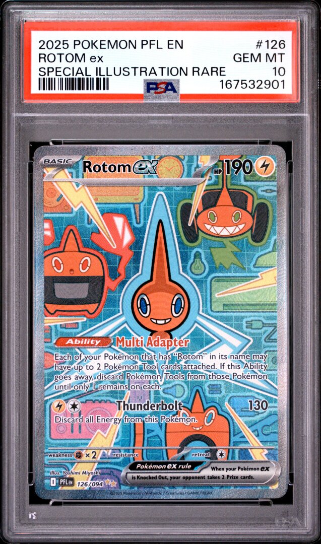 2025 Pokemon Phantasmal Flames Rotom Ex Special Illustration Rare #126 PSA 10