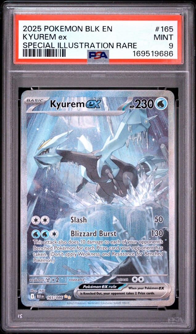 2025 Pokemon Black Bolt Kyurem Ex Special Illustration Rare #165 PSA 9