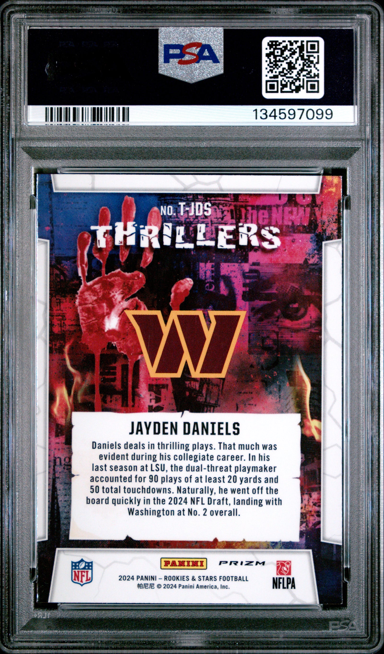 2024 Panini Rookies & Stars Jayden Daniels Thrillers #TJDS PSA 9