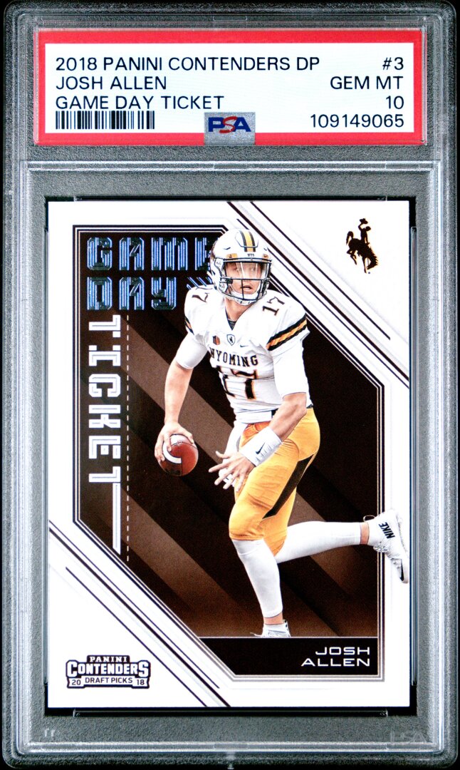 2018 Panini Contenders Draft Picks Josh Allen RC Game Day Ticket PSA 10