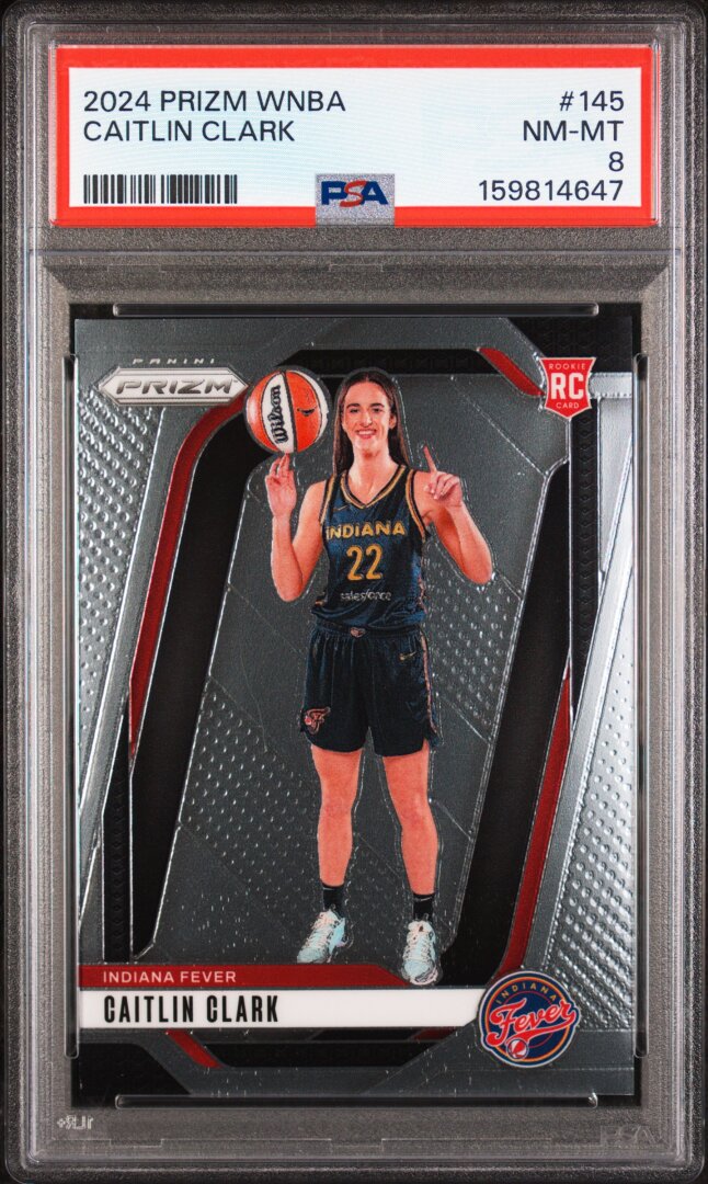 2024 Panini Prizm WNBA Caitlin Clark RC PSA 8 #145
