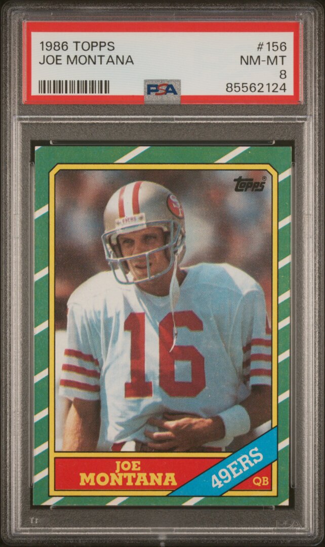 1986 Topps #156 Joe Montana PSA 8