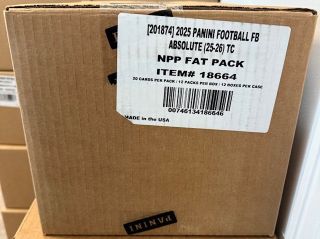 2025 Panini Absolute Football Cello Fat Pack Box (Case of 12)