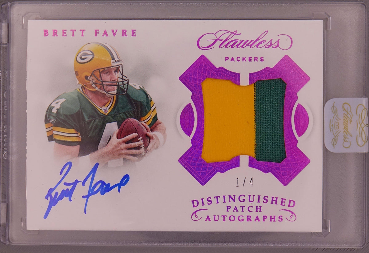 2018 Panini Flawless Brett Favre Distinguished Patch Autographs 1/4 DI-BF