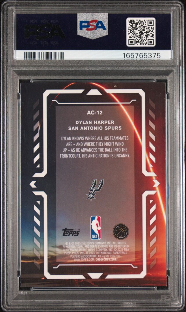 2025 Topps Chrome Activators Dylan Harper RC Teal Refractor PSA 10 #AC-12