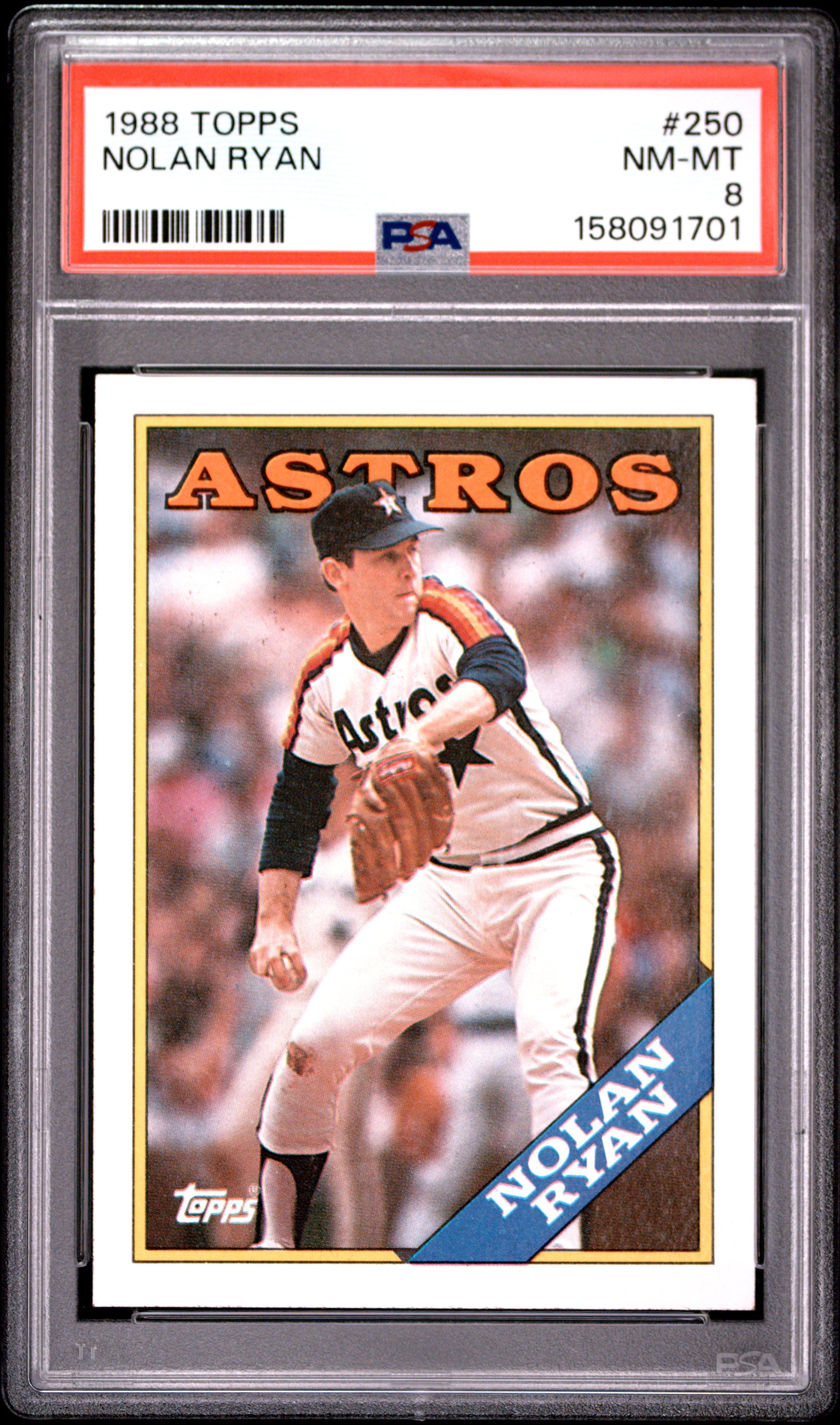 1988 TOPPS 250 NOLAN RYAN PSA 8 - front