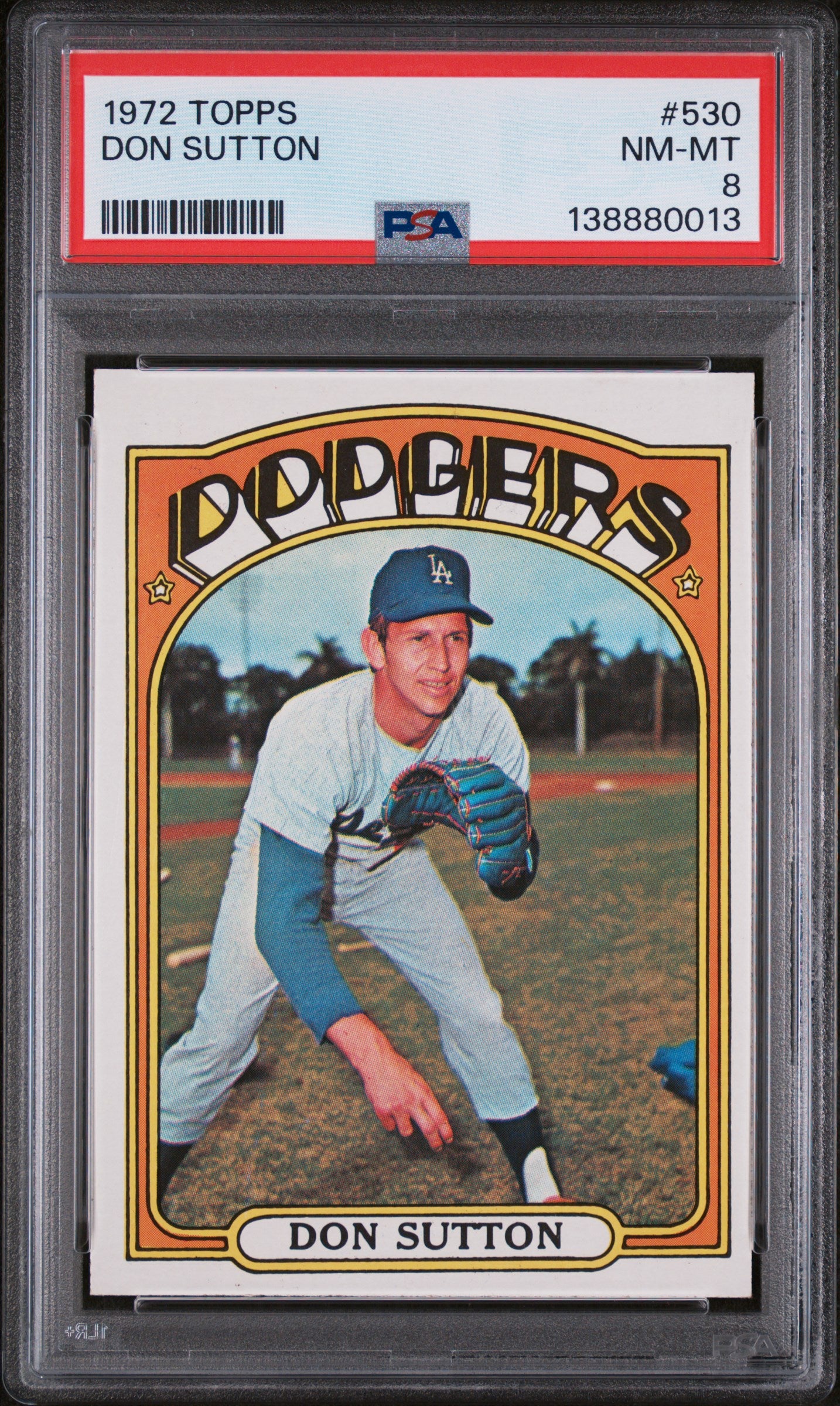 1972 Topps 530 Don Sutton PSA 8