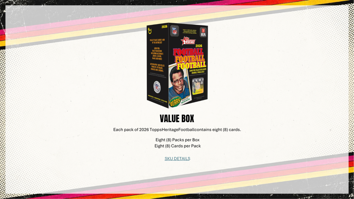 2026 Topps Heritage Football Mega Box