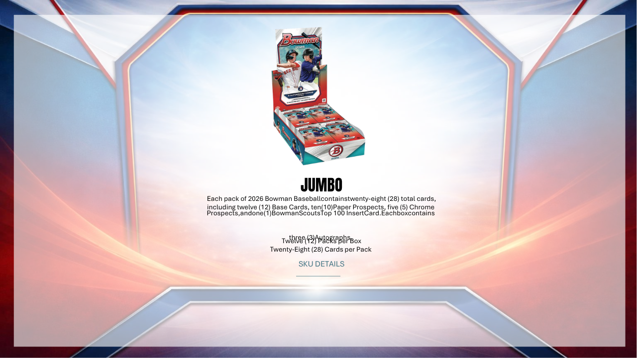 2026 Bowman Baseball Value Box