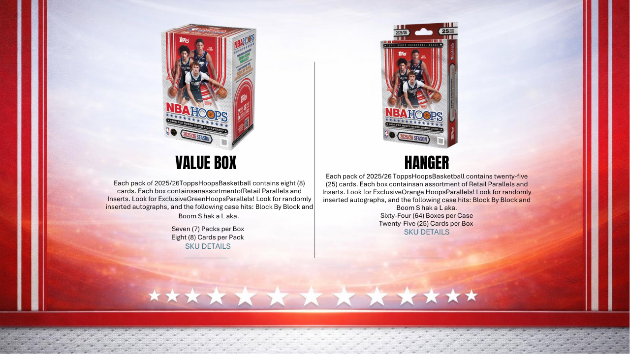 2025-26 Topps NBA Hoops Basketball Value Box
