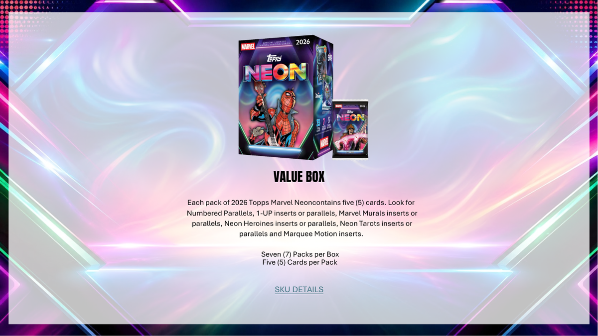 2026 Topps Neon Marvel Mega Box