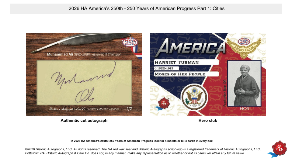 2026 Historic Autograph America's 250th Part 1