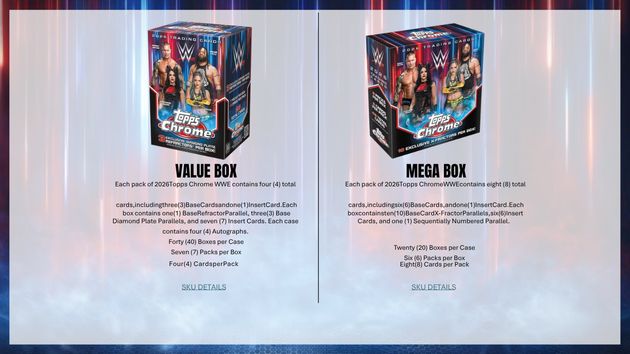 2026 Topps Chrome WWE Hobby Box
