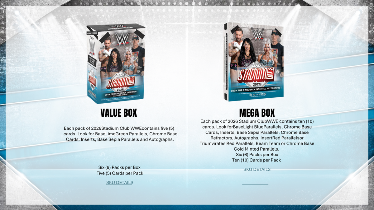 2026 Topps Stadium Club WWE Wrestling Hobby Box
