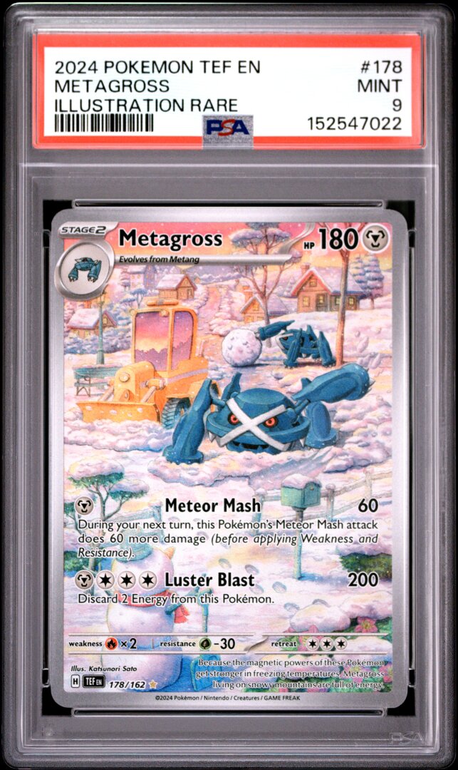 2024 Pokemon Tef En-Temporal Forces Metagross Illustration Rare PSA 9 #178