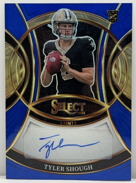2025 Panini Select #RSI-TSH Tyler Shough Auto RC Blue Prizm /149