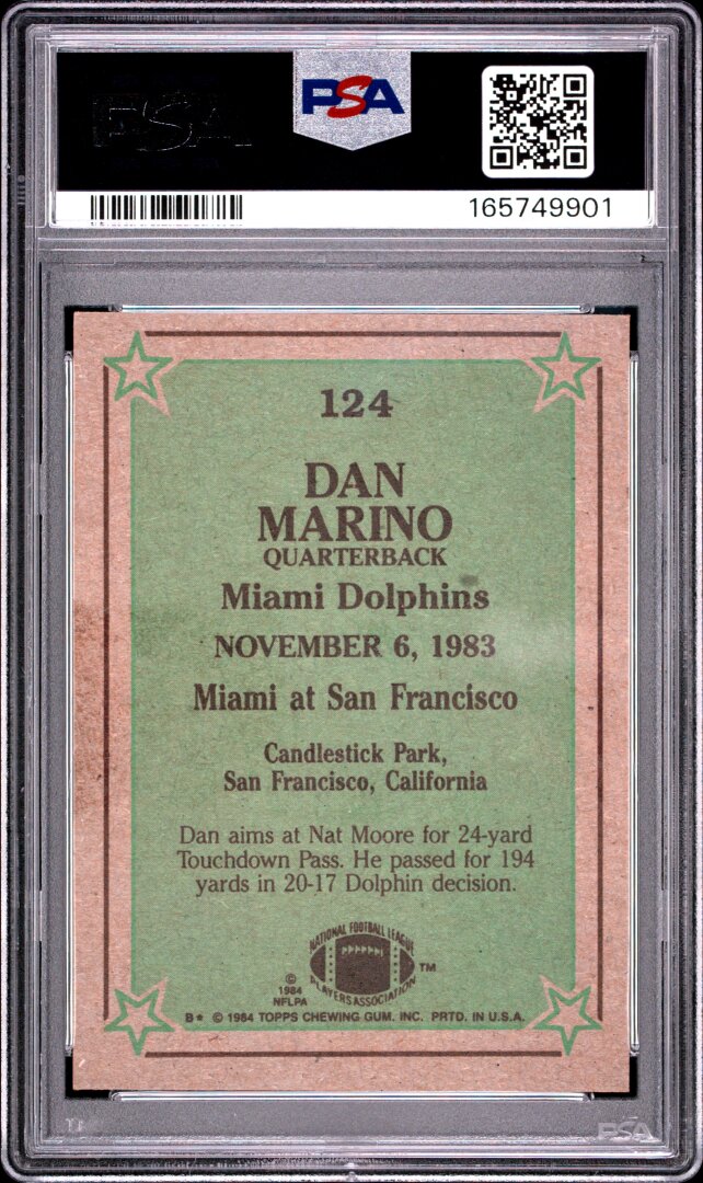 1984 Topps #124 Dan Marino PSA 6