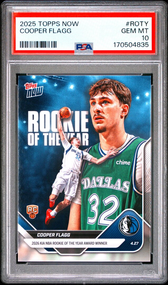 2025 Topps Now Cooper Flagg RC PSA 10 #ROTY
