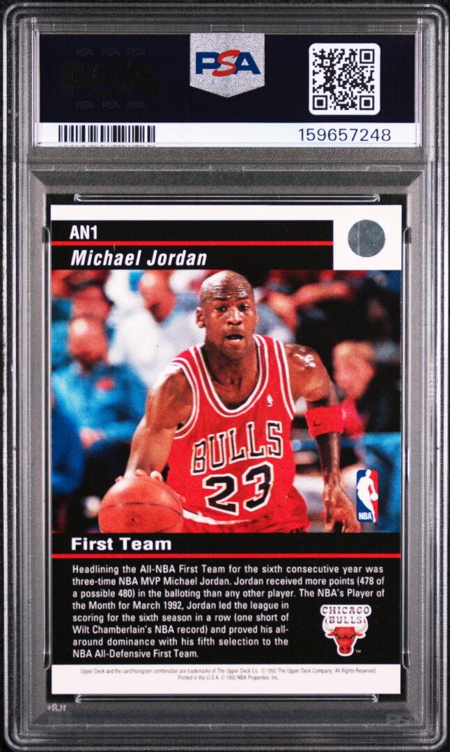 1992 Upper Deck All-NBA Team Michael Jordan PSA 8 #AN1