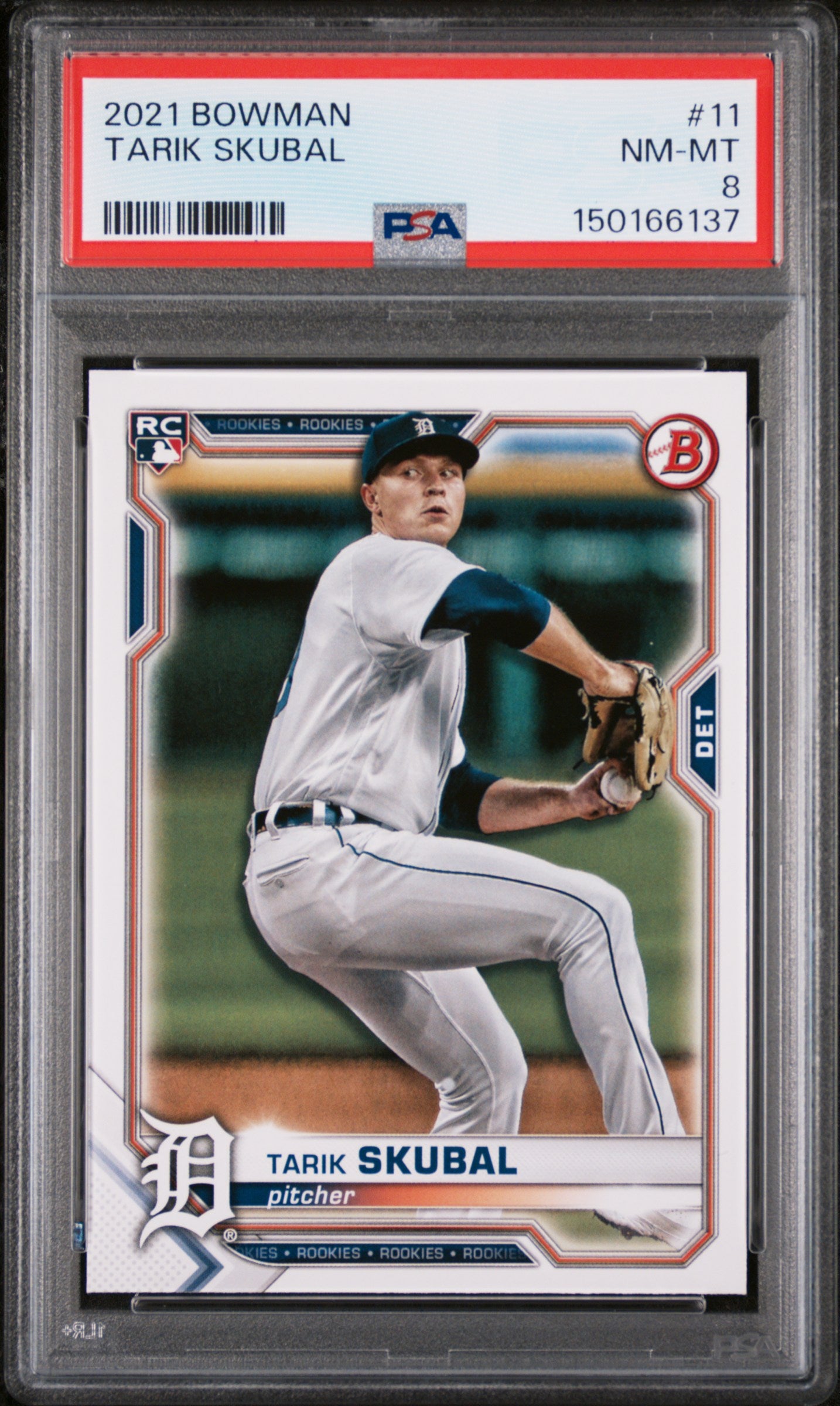 2021 BOWMAN 11 TARIK SKUBAL PSA 8 - front