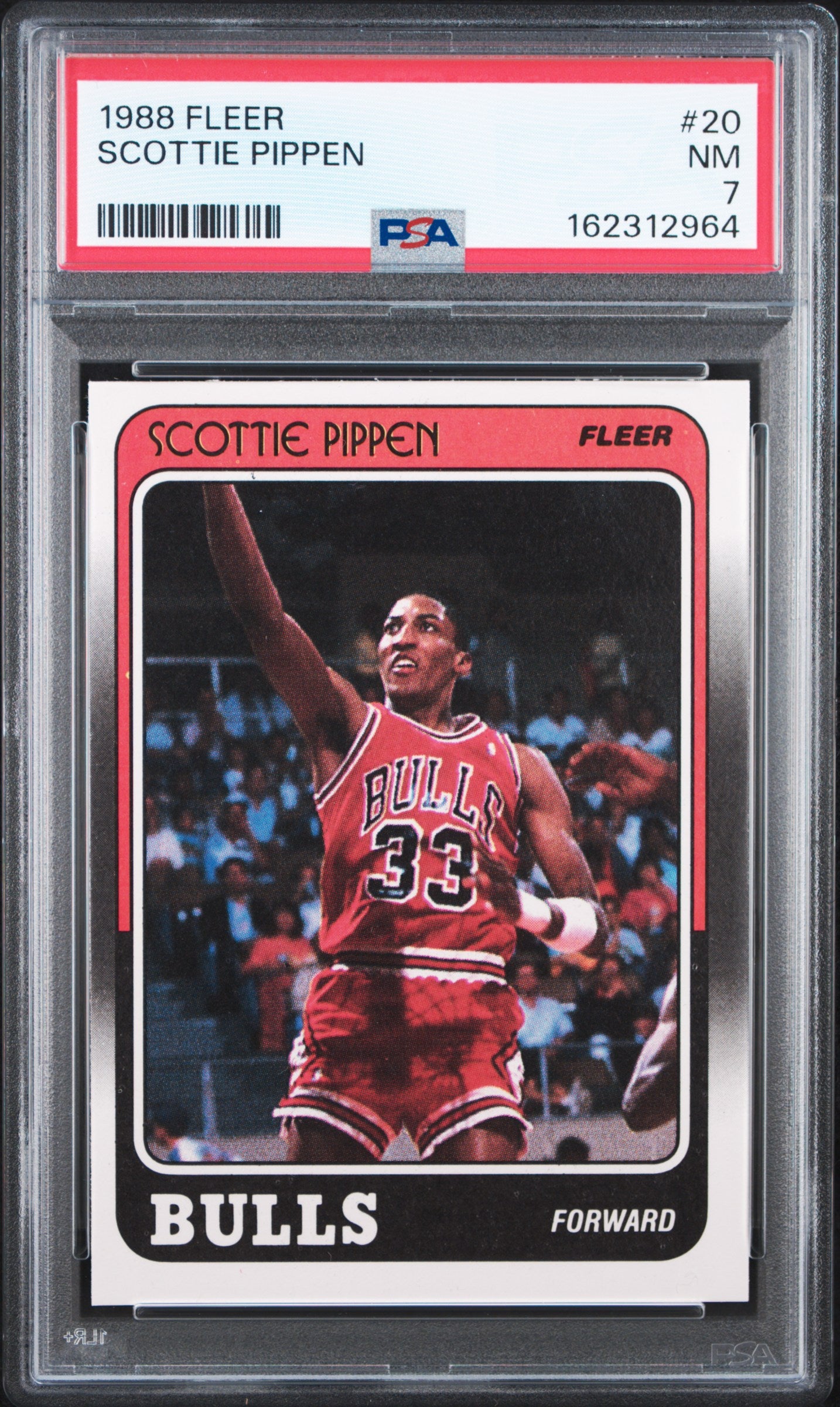 1988 FLEER 20 SCOTTIE PIPPEN PSA 7 - front