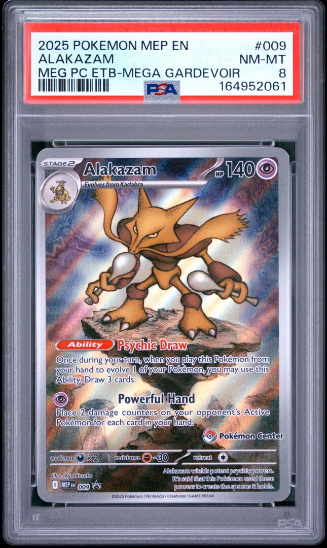 2025 Pokemon Alakazam Meg Pc Etb-mega Gardevoir PSA 8 #009