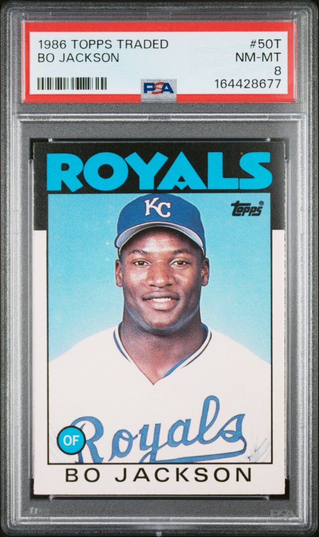 1986 Topps Traded Bo Jackson RC PSA 8 #50T