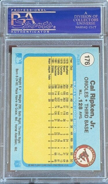 1982 Fleer Cal Ripken Jr. PSA 9 #176
