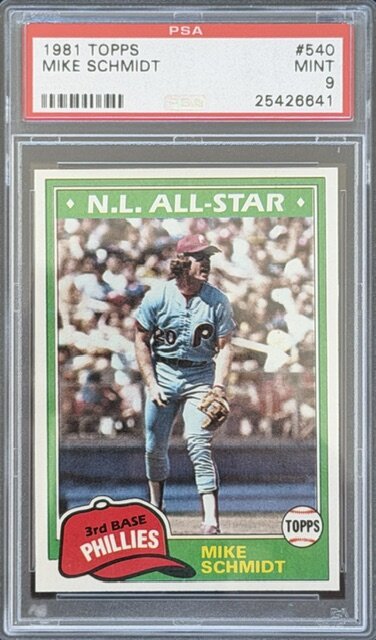 1981 Topps #540 Mike Schmidt PSA 9