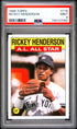 1986 TOPPS 716 RICKEY HENDERSON PSA 9 - front