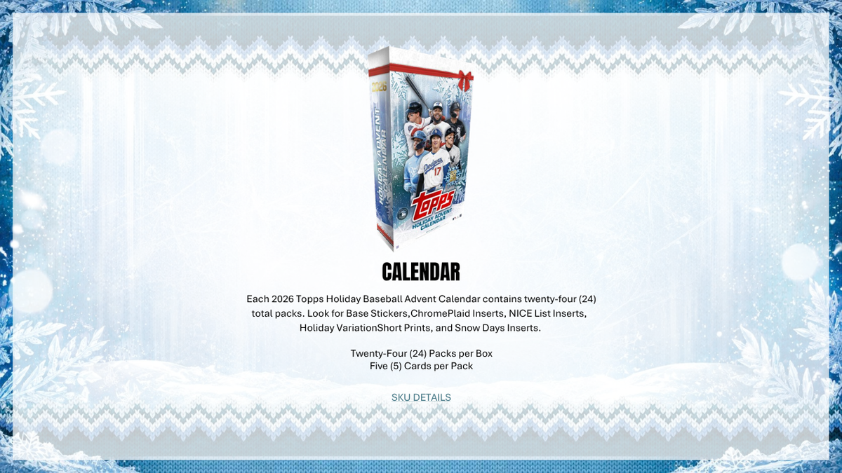 2026 Topps Holiday Baseball Advent Calendar