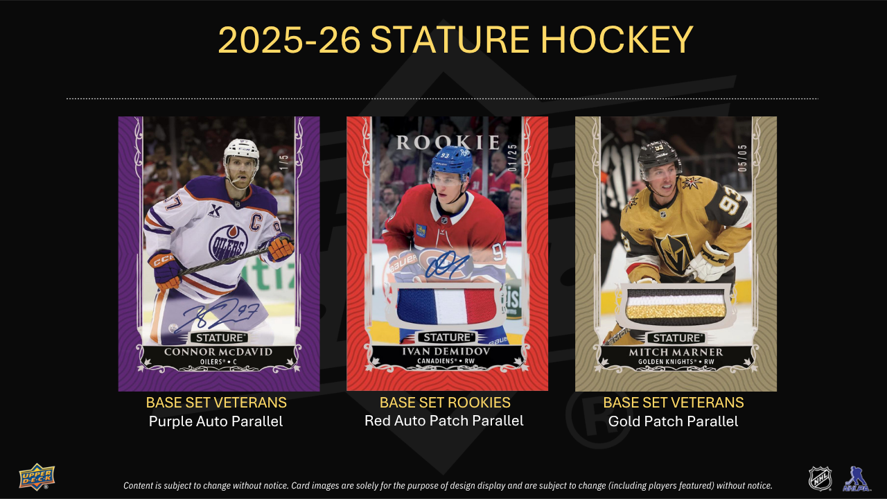 2025-26 Upper Deck Stature Hockey Hobby Box (Pricing In Store Only)