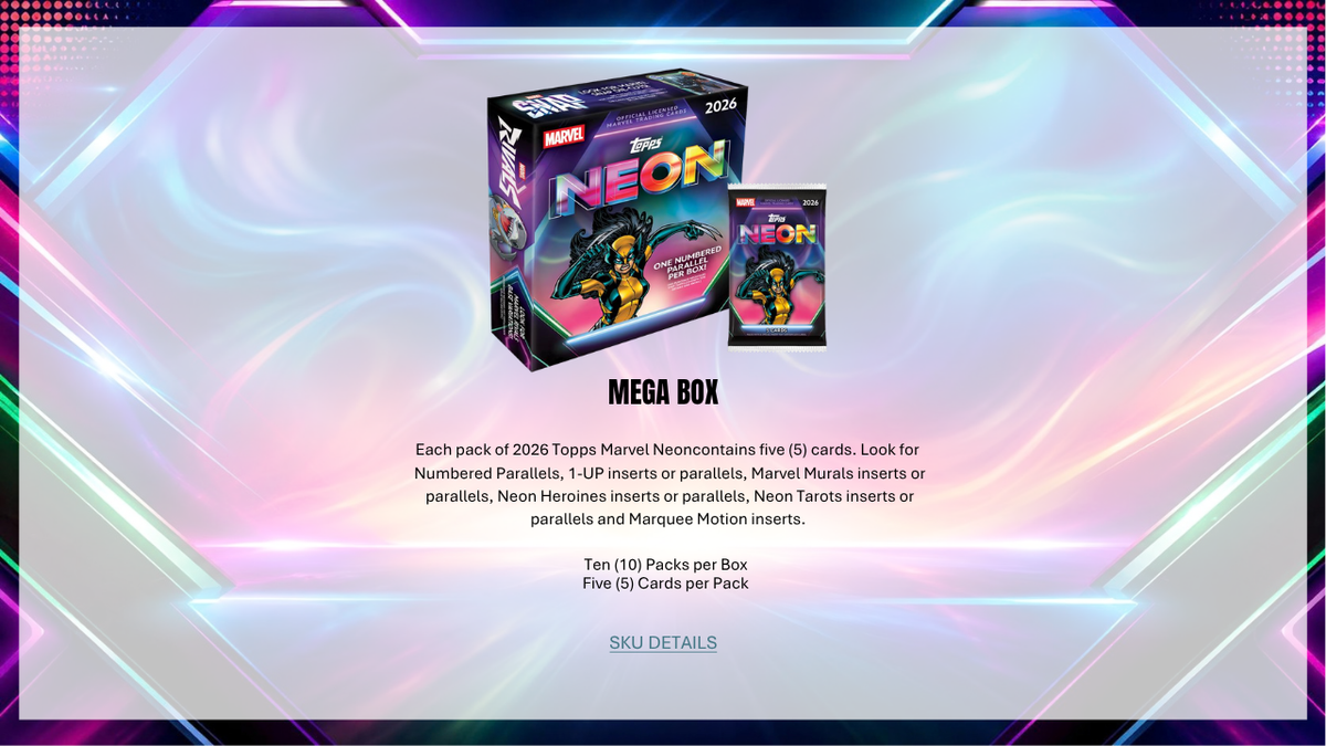 2026 Topps Neon Marvel Mega Box