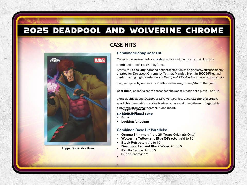 2025 Topps Chrome Deadpool Value Box