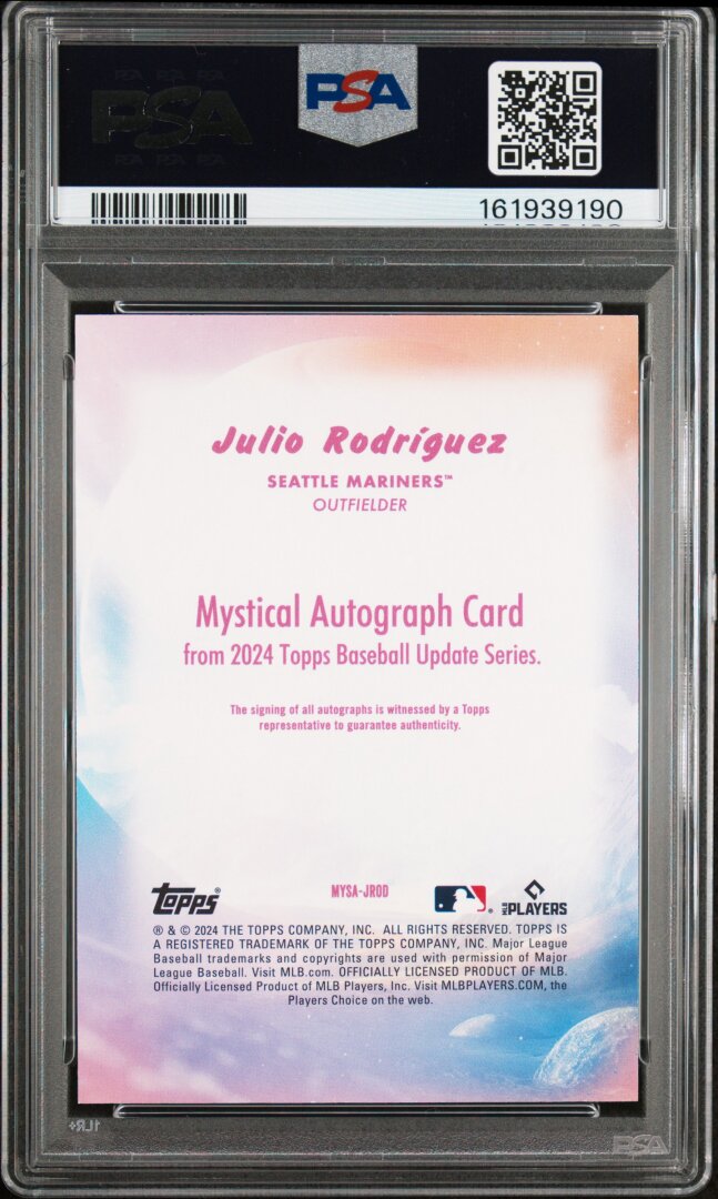 2024 Topps Update #JROD Julio Rodriguez Mystical Autographs PSA 9