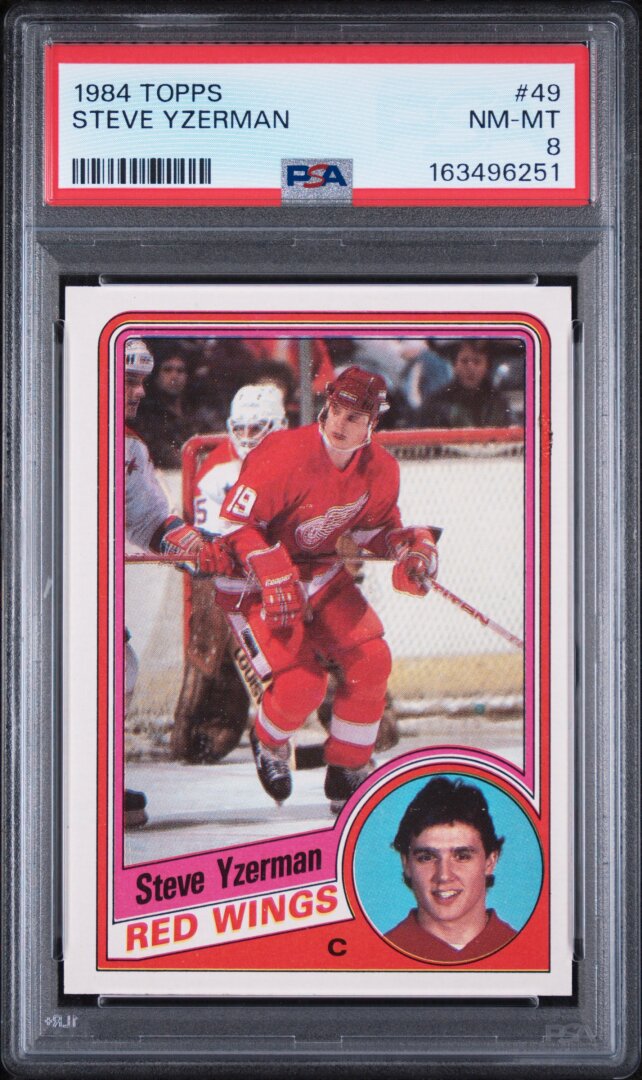 1984 Topps Steve Yzerman RC PSA 8 #49