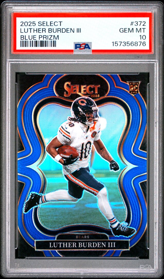 2025 Panini Select #372 Luther Burden RC Blue Prizm /99 PSA 10