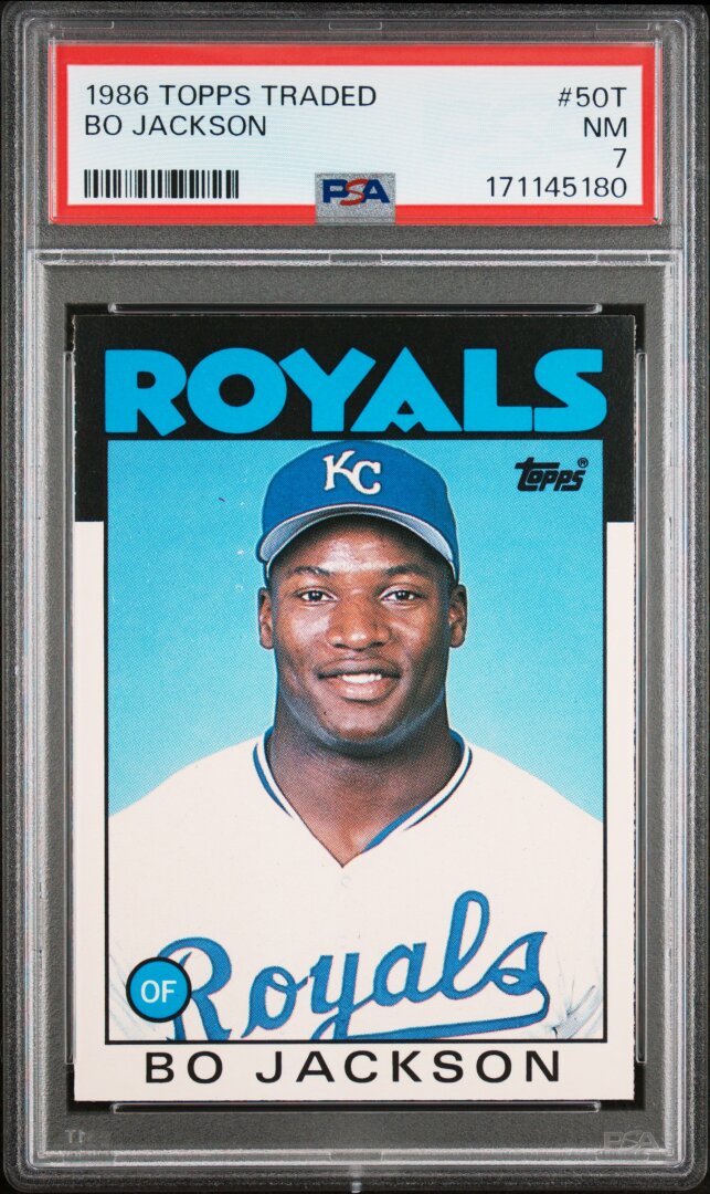 1986 Topps Traded Bo Jackson PSA 7 #50T
