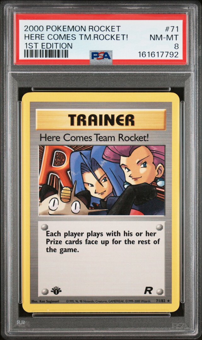 2000 Pokemon Rocket Here Comes Tm.Rocket! 1st Edition PSA 8 #71