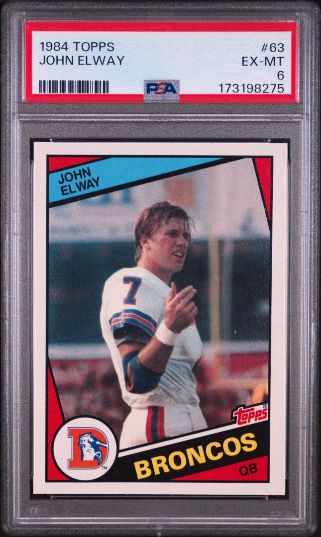 1984 Topps #63 John Elway RC PSA 6